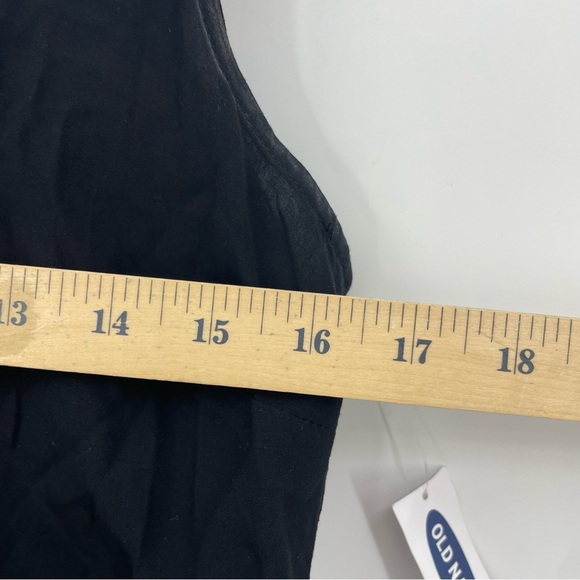 NWT OLD NAVY Sleeveless Vintage A-Line Mini Shift Dress Jet Black  XS v neck - Picture 5 of 7